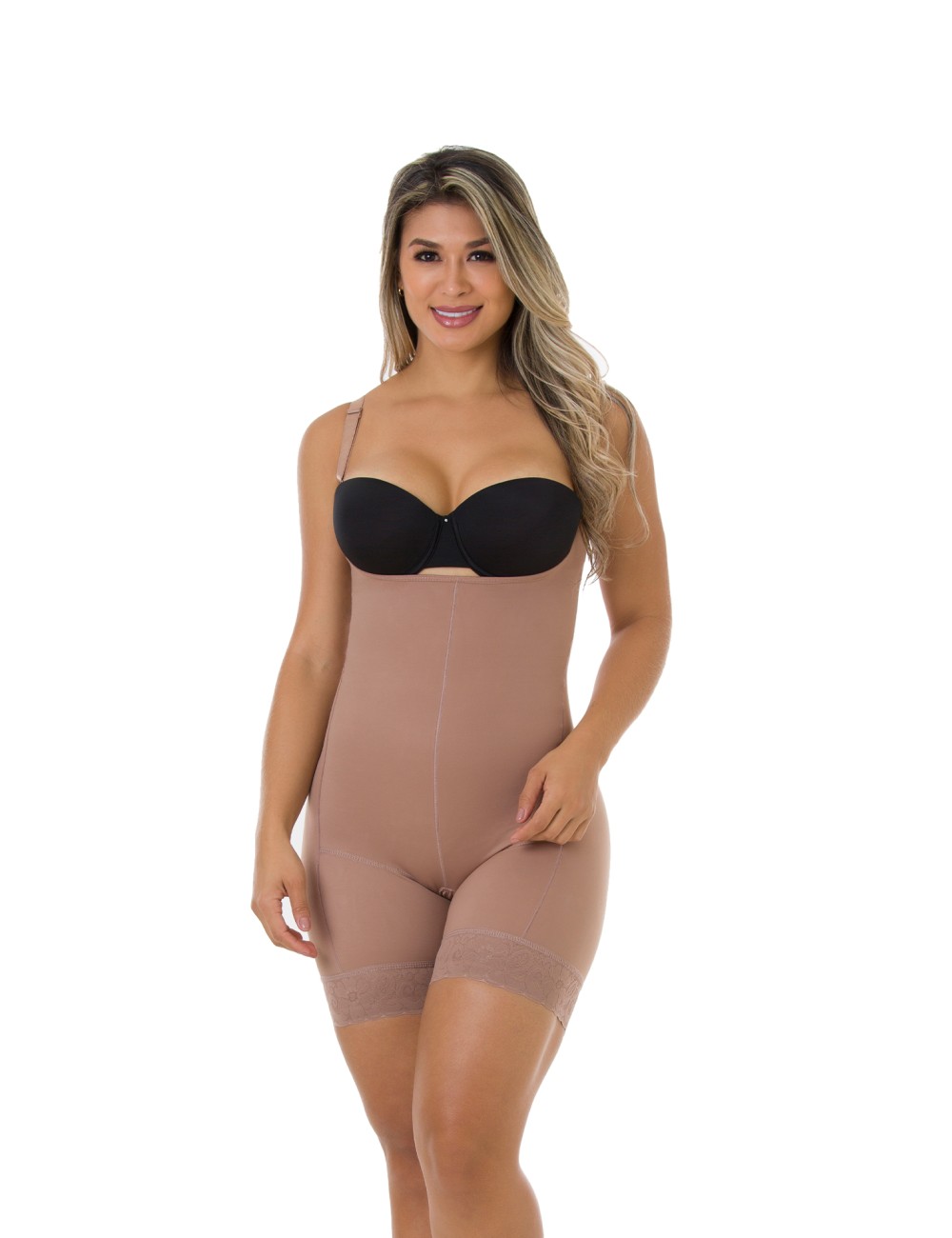 Faja Corsé Moldeadora de abdomen con compresión, cintura alta y  pantaloncillo con encaje invisible (FAJA COLOMBIANA) M/L, Moda de Mujer