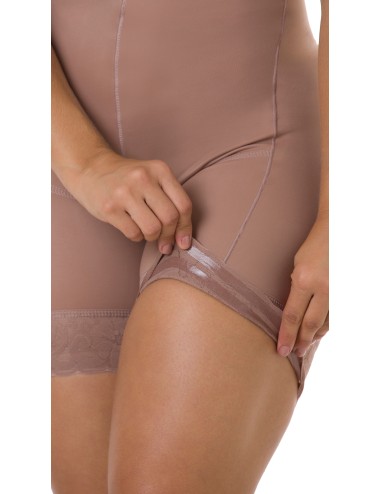 Fajas moldeadoras para mujer con control de abdomen, moldeador de cuerpo  completo, sin costuras, sin espalda, body de tanga (color marrón 1, talla:  S)