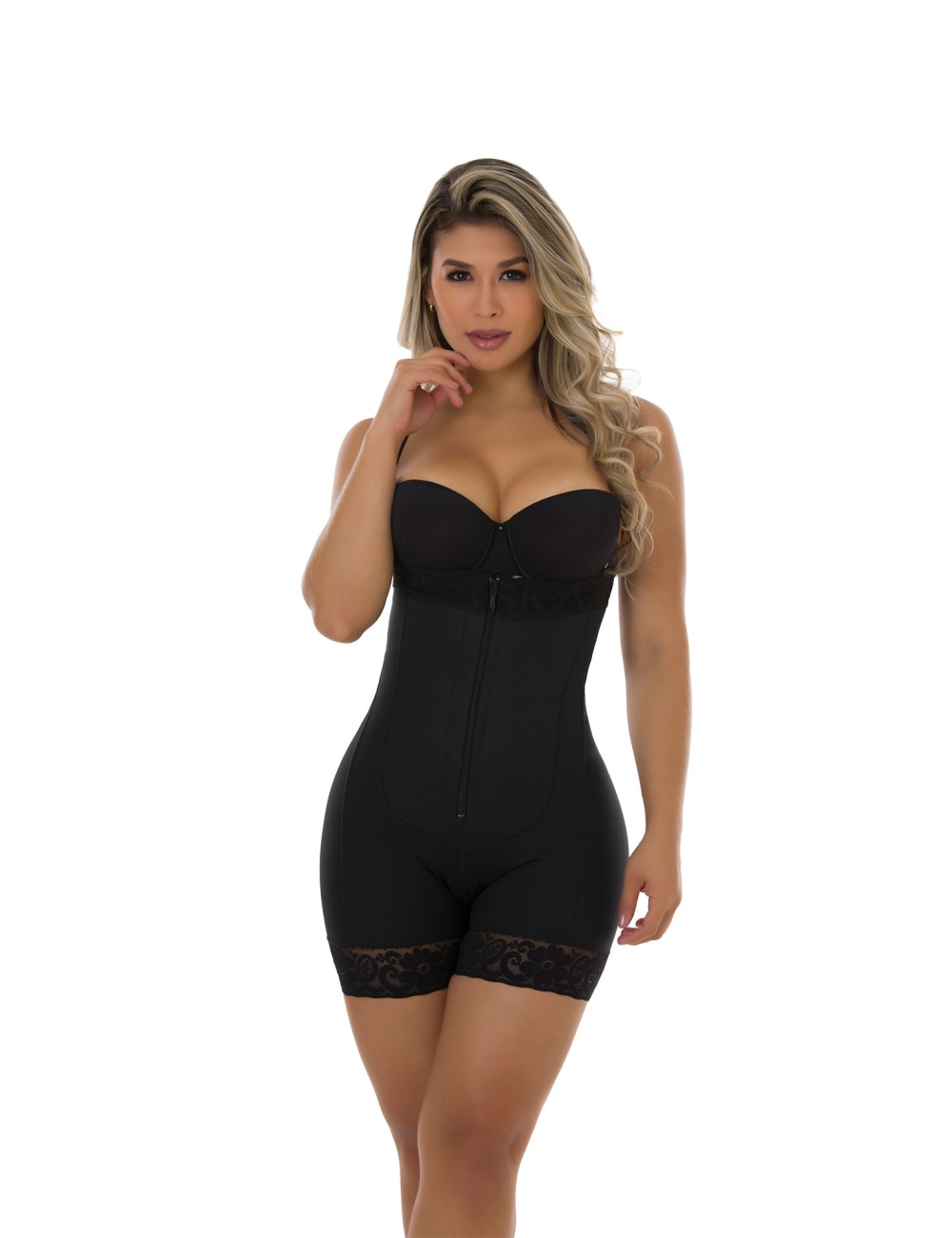 Colombian Strapless Butt Lifting Shapewear Bodysuit Girdle Powernet Slimming  New