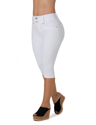 Women's Capri Jeans Lace Trim Hem Stretch Mid-Rise Skinny Cropped Denim  Pants Capris Super Comfy Butt Lift Leggings