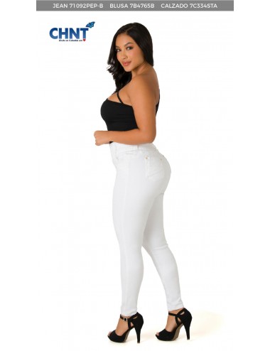 Women's Hyper Stretch Levantacola Pants - Butt Lifting White