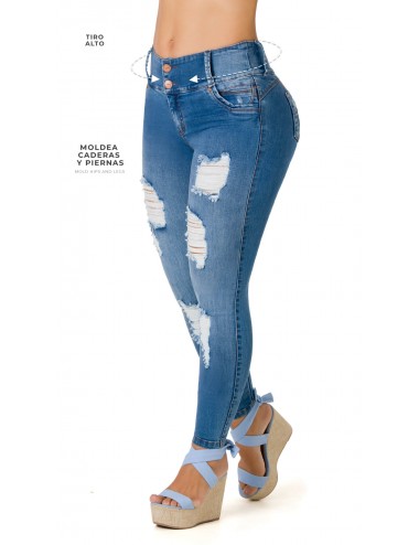 Butt Lifting Flared Light Blue Jeans - High Rise Butt Lift Flared Jeans –  Moda Xpress