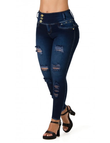 Women's Acid Wash Butt Lifting Jeans - High Rise Butt Lift Acid Wash Jeans  – Moda Xpress