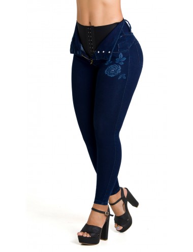 High-rise Butt-Lifting Jeans with Embroidery on Boot 21327PAT-N – Ska  Studio Usa